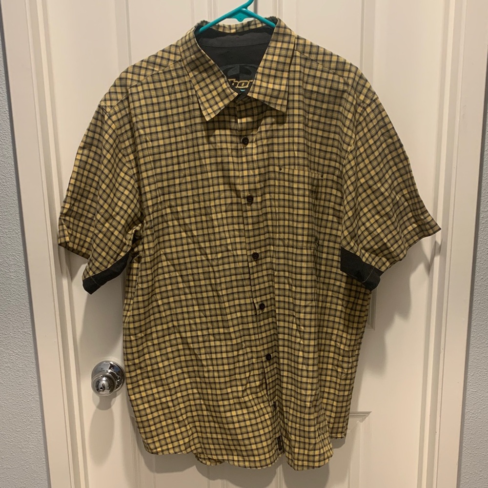 Thor Men's Plaid Shirt - Black and Yellow EUC